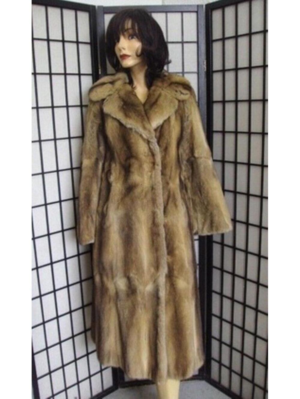 MINT NATURAL BASSARIK BASSARISK FUR COAT JACKET WOMEN WOMAN SIZE 2 PETITE